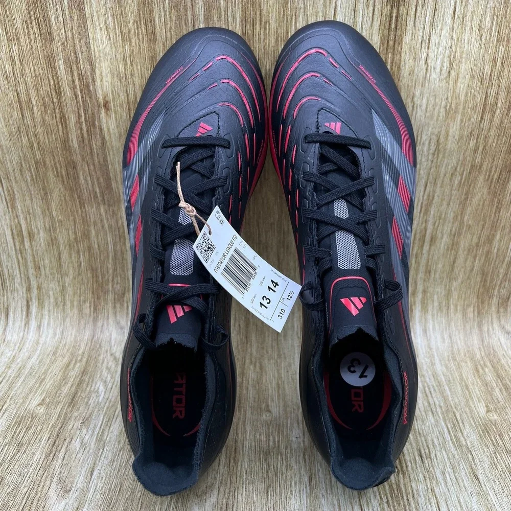 adidas Predator League FG Men's Size 13‎ Black Red Soccer Cleats ID1328 NEW
